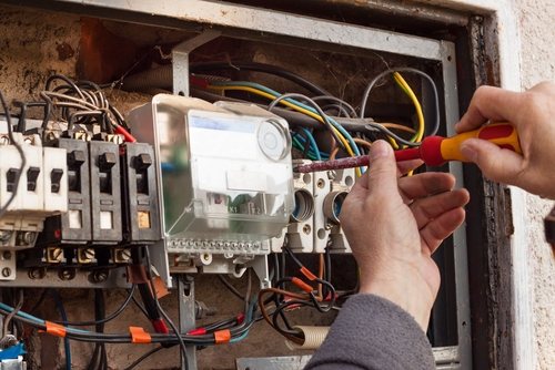 fixing old switch in electricity box